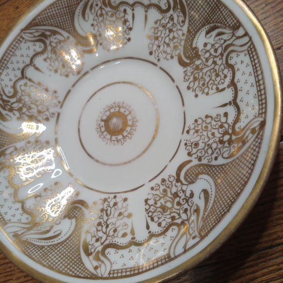 Hicks&Meigh!1806-1822! English bone Fine China gold gilt handpainted saucer&cup! - Picture 4 of 12